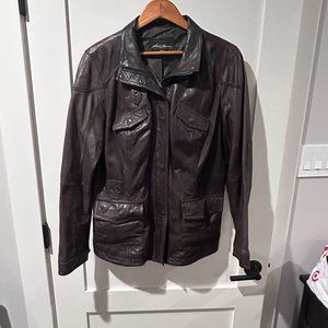 Vintage Eddie Bauer Women's Genuine Leather Jacket Size XL Tall